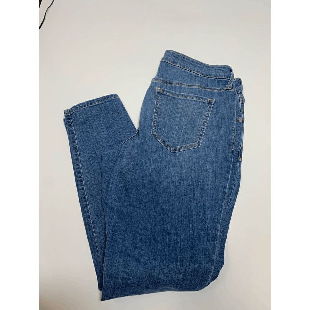 Old Navy Womens Indigo Rockstar Acadia Skinny Denim Jeans Size 14 Regular